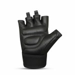 Wrist Grip Genuine Leather Gym Gloves